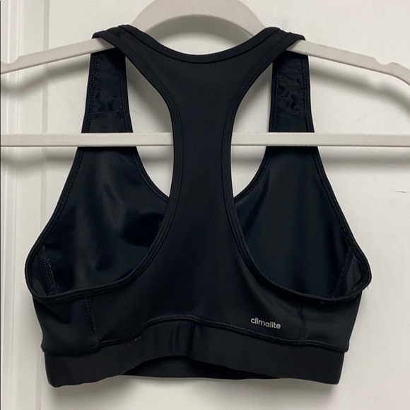 NICE ADIDAS CLIMALITE TECHFIT BLACK SPORT BRA! - Picture 3 of 5